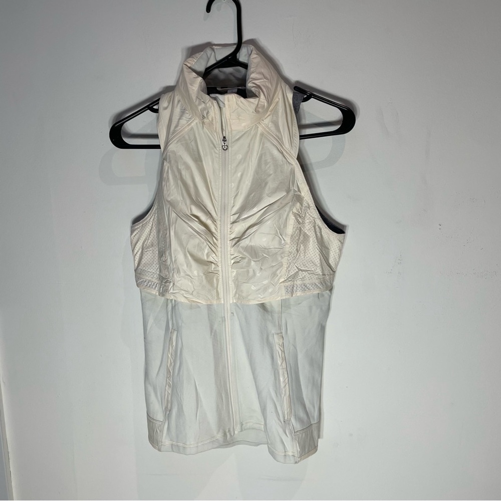Lululemon Athletica White Zip-Up Vest - Picture 1 of 6